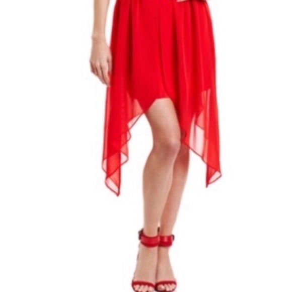 Red Sleeveless Asymmetrical Sleeveless Dress! - Picture 12 of 16